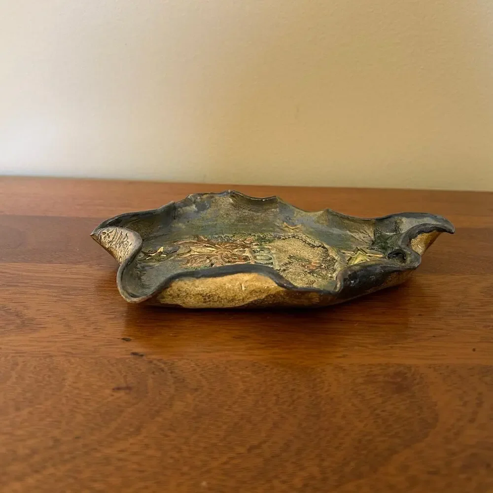 Studio Pottery, Trinket Dish, Spoon Rest or Wall Hanging